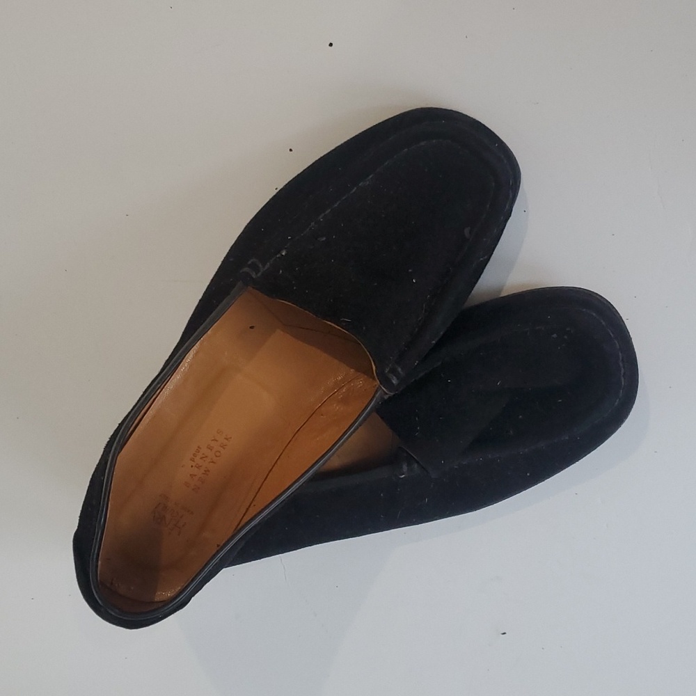 Barneys New York Black Suede Loafers  Flats 37.5